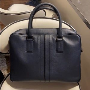 Tod’s Men’s Zipped Briefcase in Navy